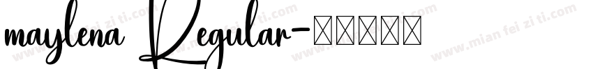 maylena Regular字体转换